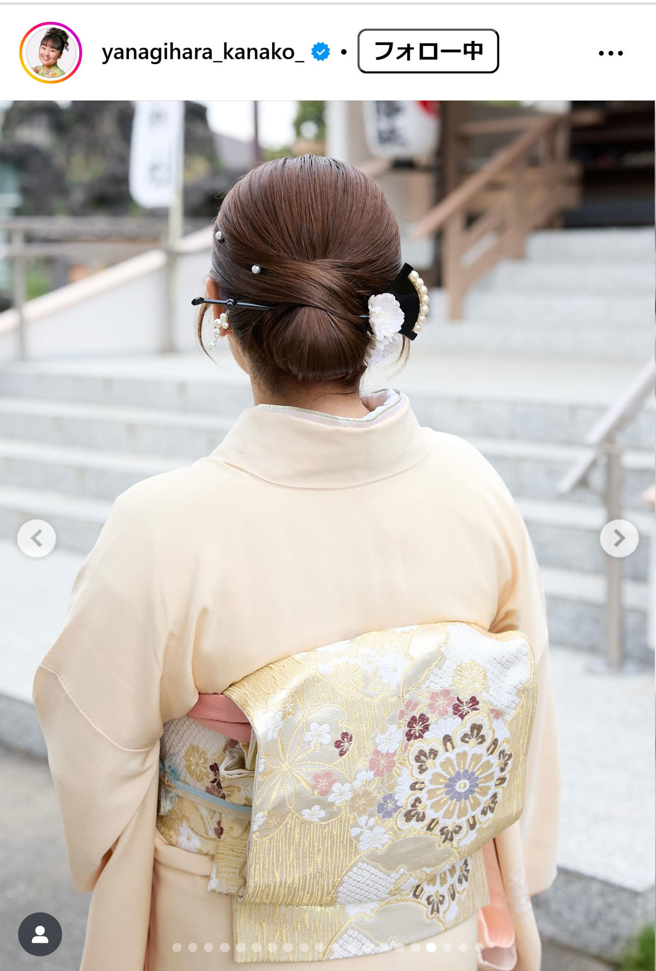 柳原可奈子のインスタグラムから