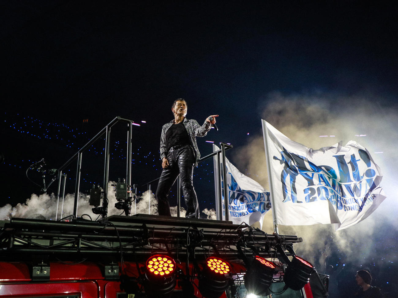東京ドームでソロデビュー50周年記念コンサートを行った矢沢永吉（PHOTO:HIRO KIMURA）