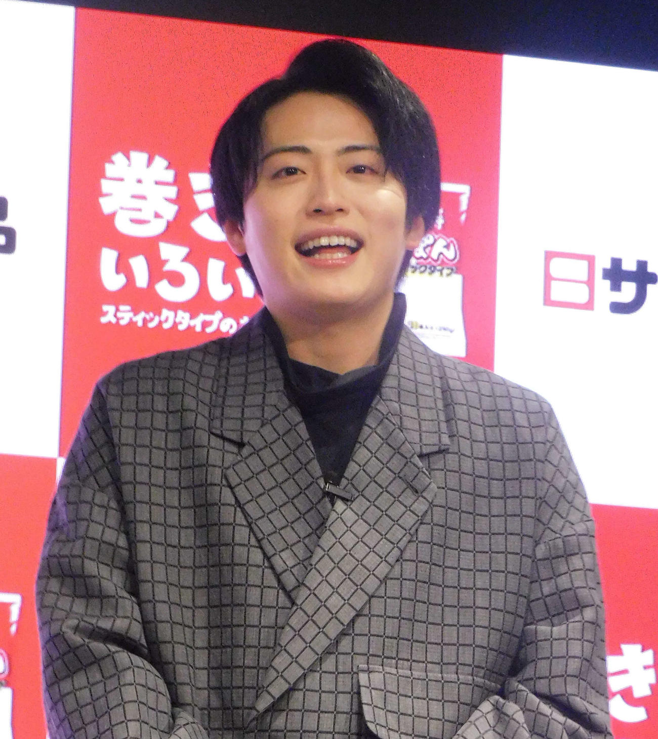 サトウの切り餅いっぽん新WEBCM発表会＆記念日制定式に出席したレインボー池田直人（撮影・寺本吏輝）