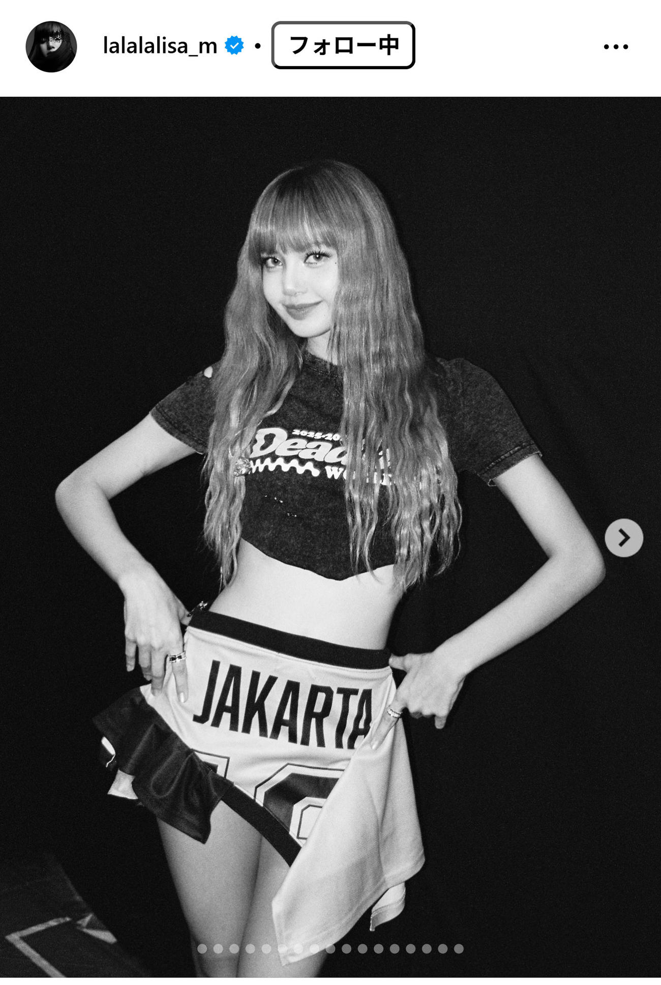 BLACKPINK・LISAのインスタグラムから