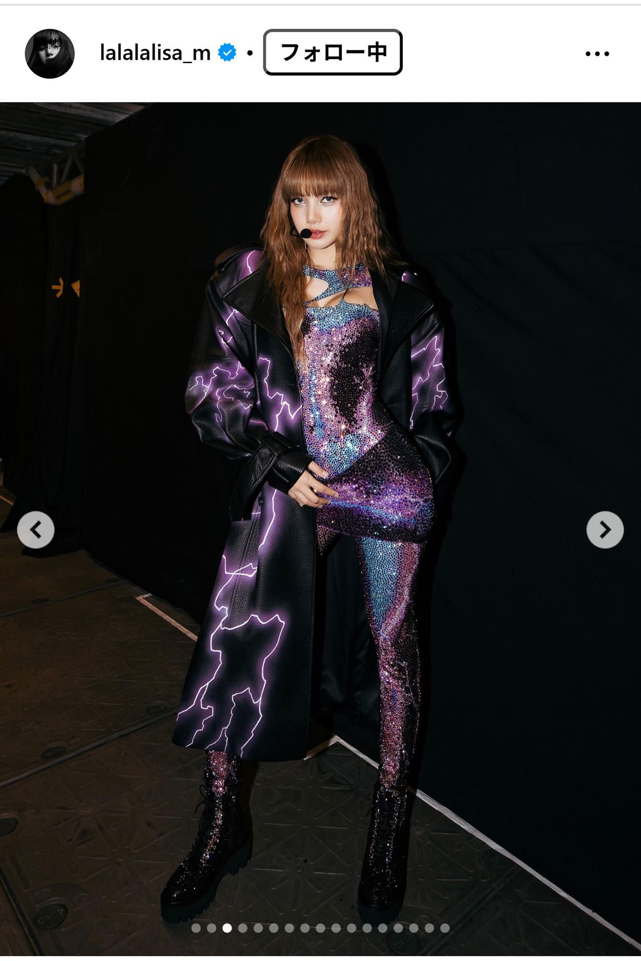 BLACKPINK・LISAのインスタグラムから