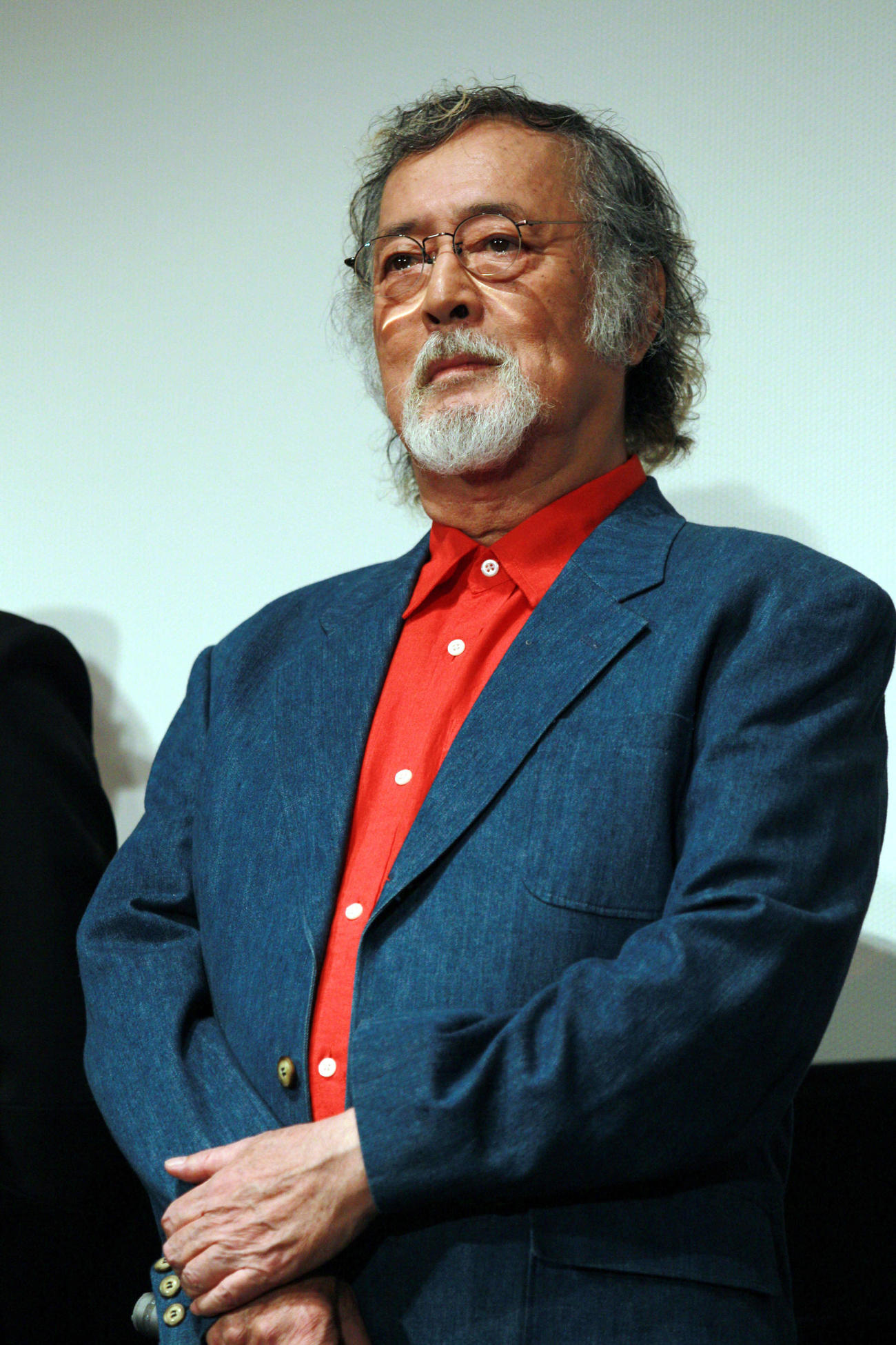 10年、映画「座頭市　THE LAST」初日舞台あいさつに出席した仲代達矢さん