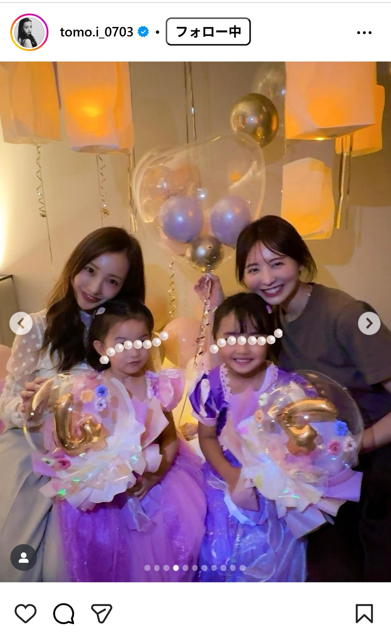 板野友美のインスタグラムから