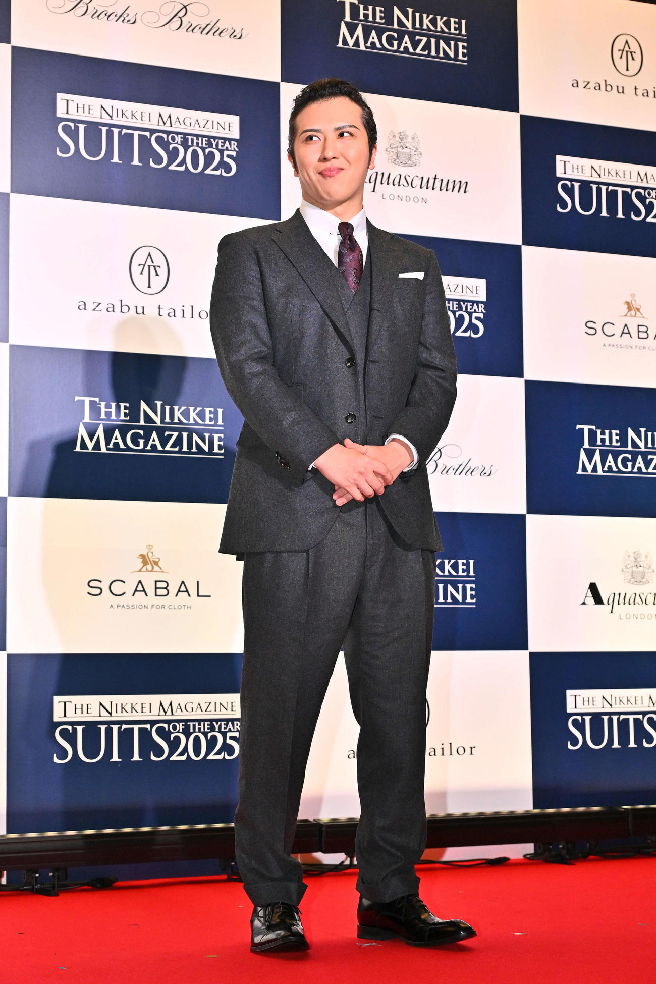 スーツ・オブ・ザ・イヤー2025で登壇する尾上松也（撮影・滝沢徹郎）