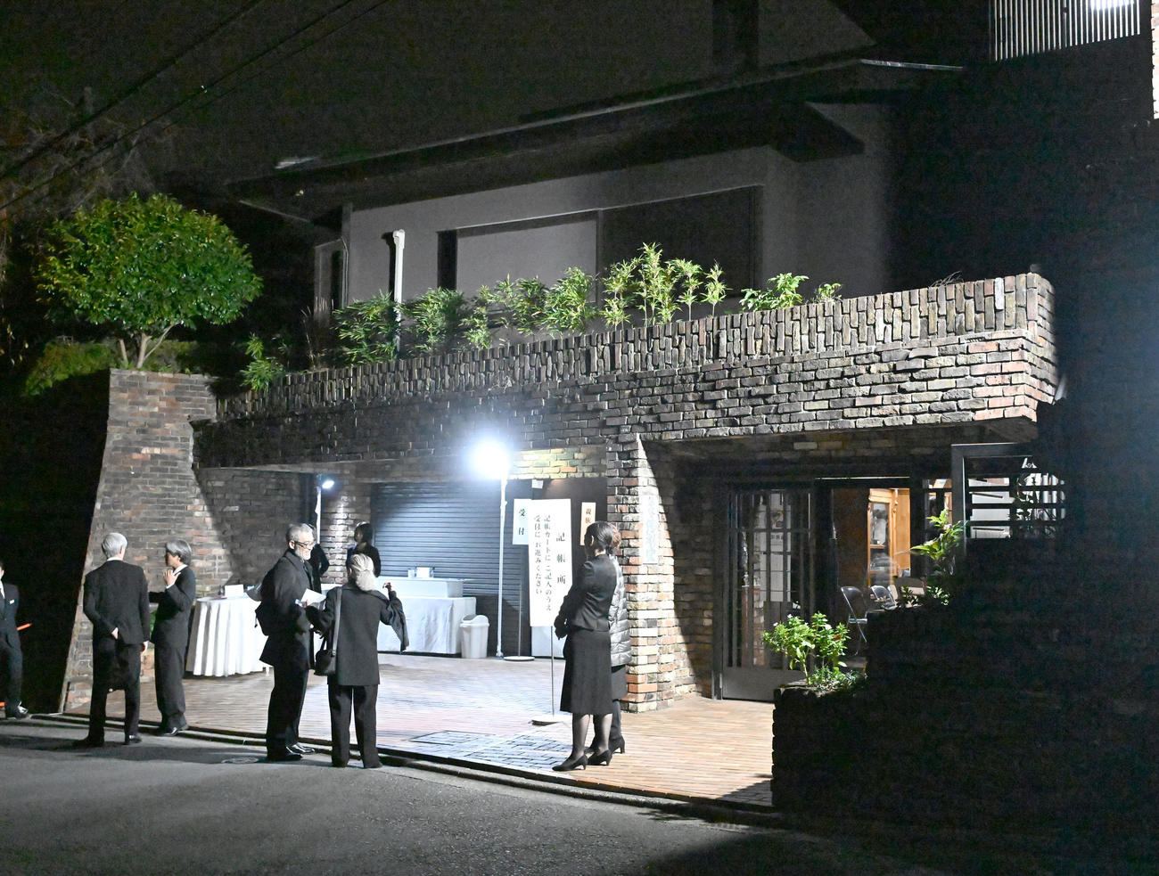 仲代達矢さんの通夜が営まれた無名塾（撮影・千葉一成）