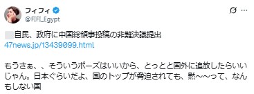 フィフィのXから