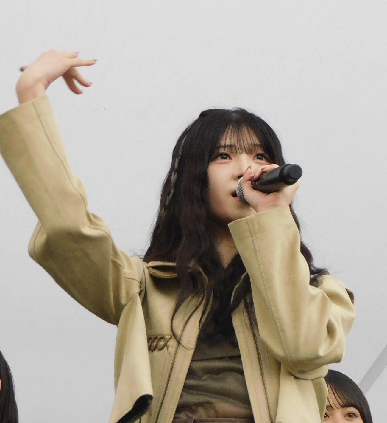 11thシングル「排他的ファイター」の発売記念スペシャルリリースイベントでパフォーマンスする≠ME菅波美玲（撮影・寺本吏輝）