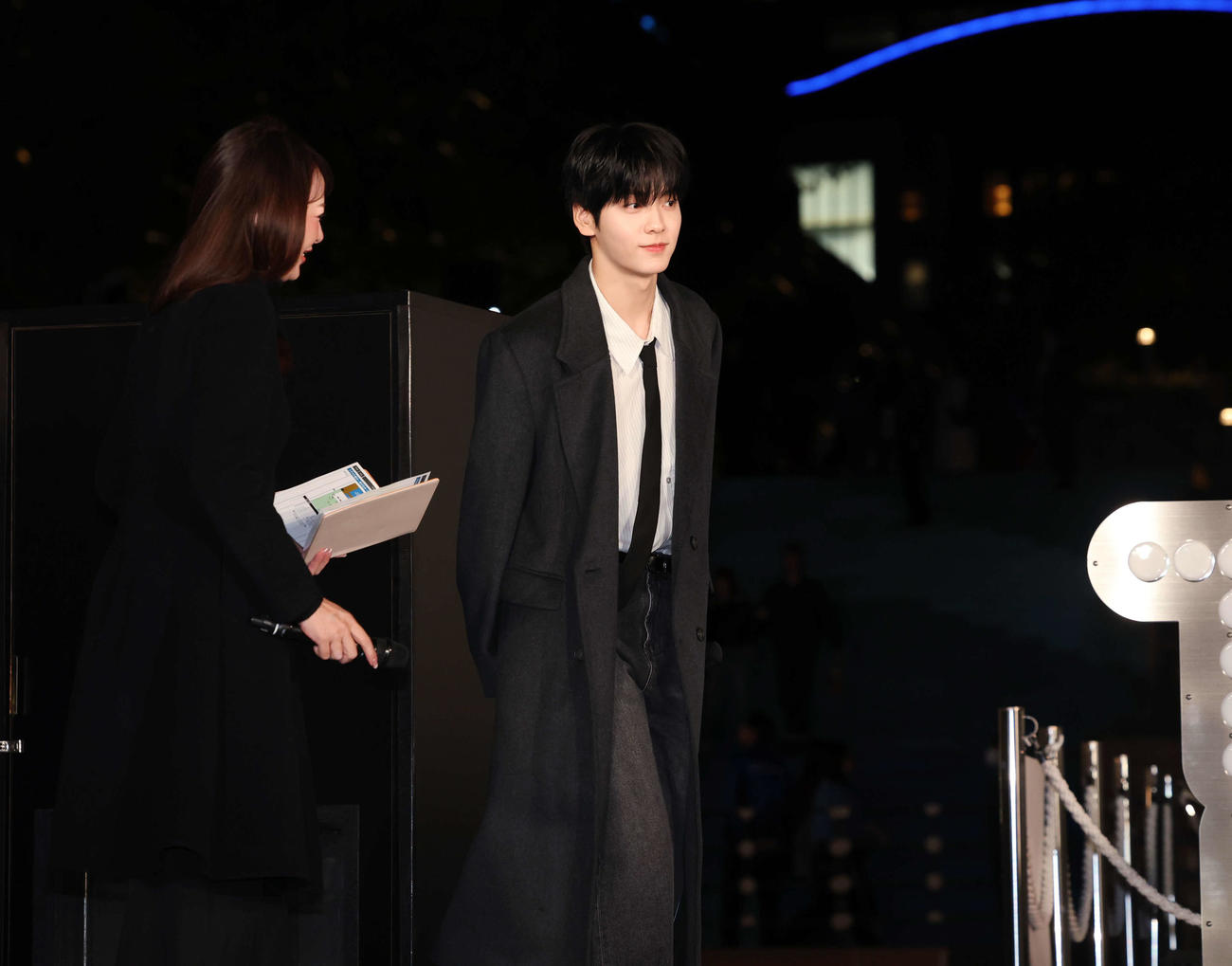 点灯式に登場するSOOBIN（撮影・増田悦実）