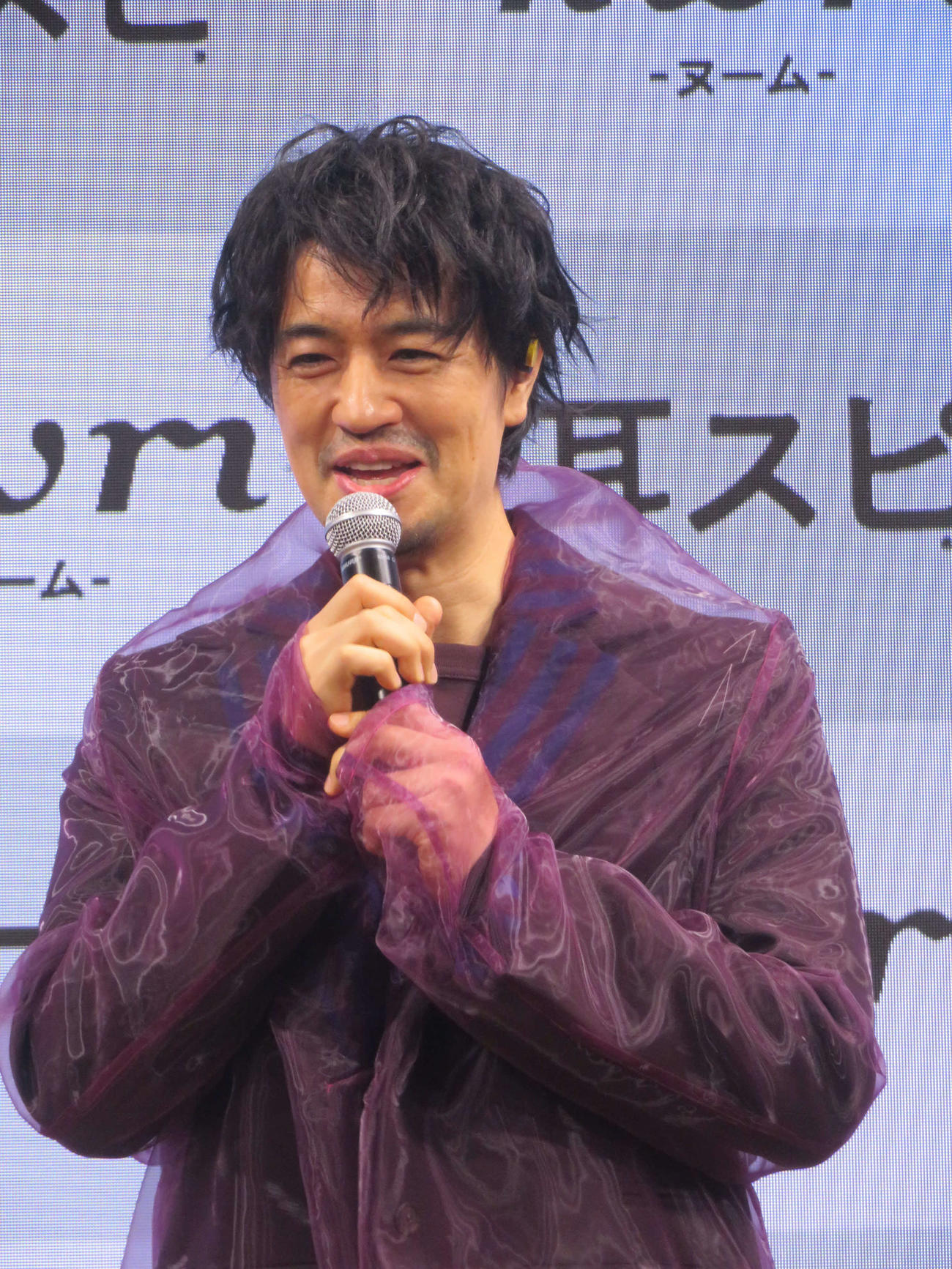 nwm「耳スピ」新CM＆新色発表会に出席した斎藤工（撮影・川田和博）