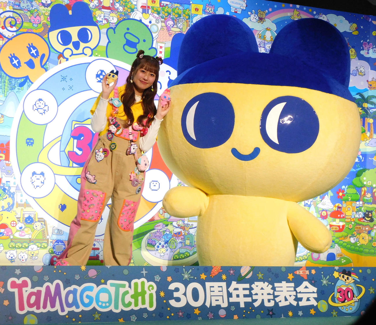 たまごっち30周年発表会に出席した佐々木彩夏（撮影・寺本吏輝）