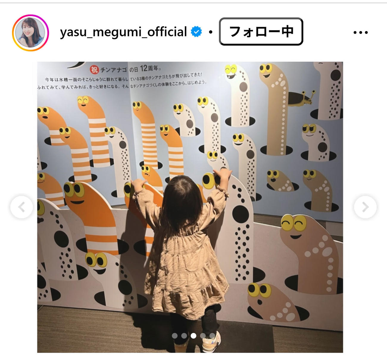 安めぐみのインスタグラムから