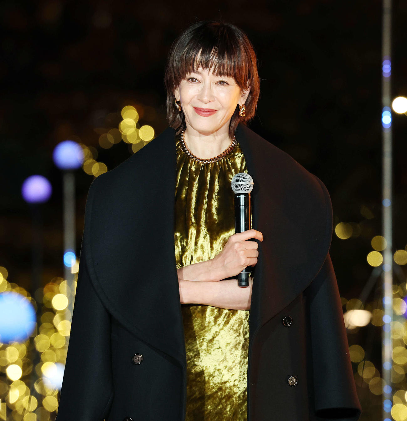 「映画ラストマン－FIRST LOVE－」プレミアム点灯式で笑顔を見せる宮沢りえ（撮影・宮地輝）