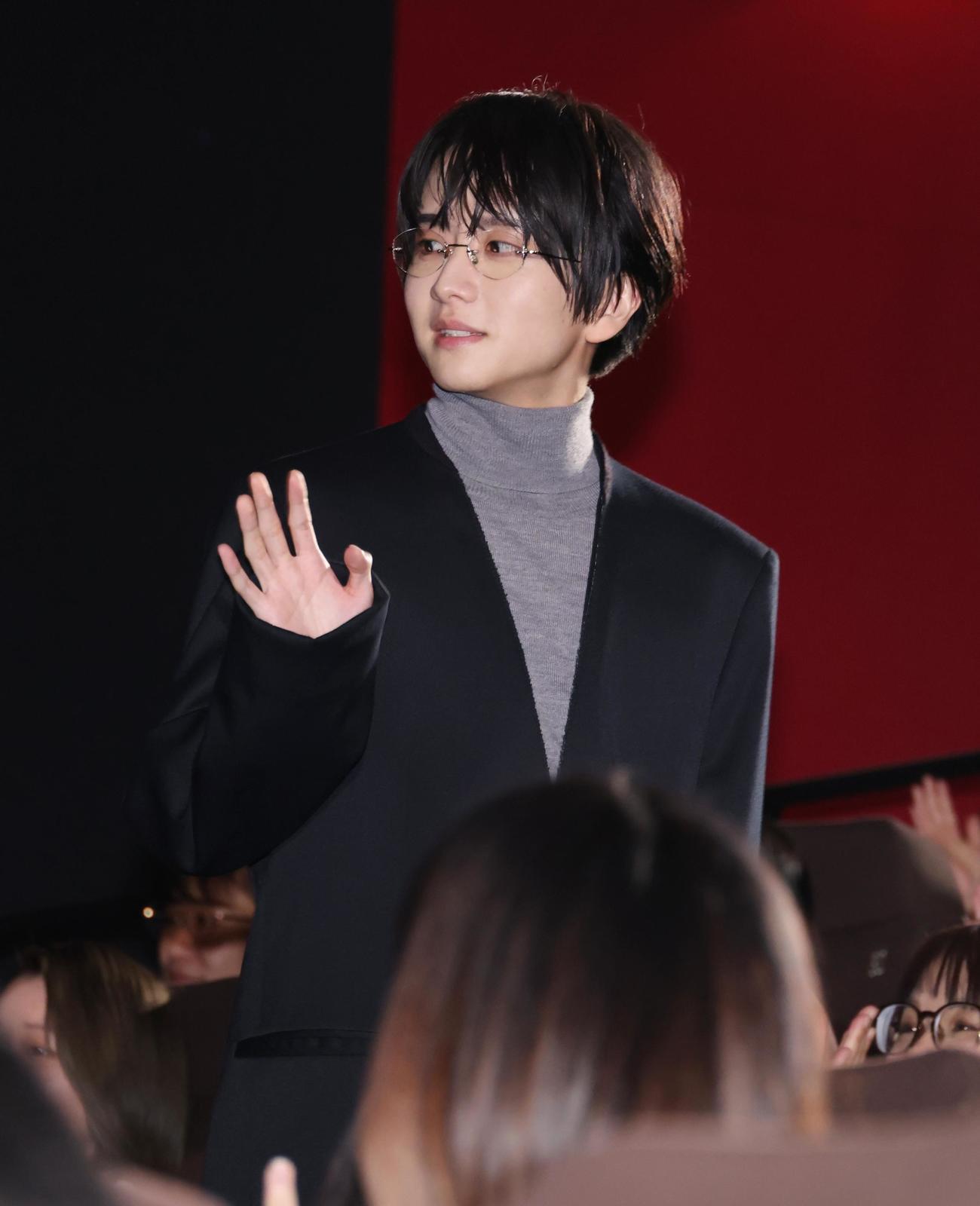 映画「ペリリュー」舞台あいさつを行った板垣李光人（撮影・中島郁夫）