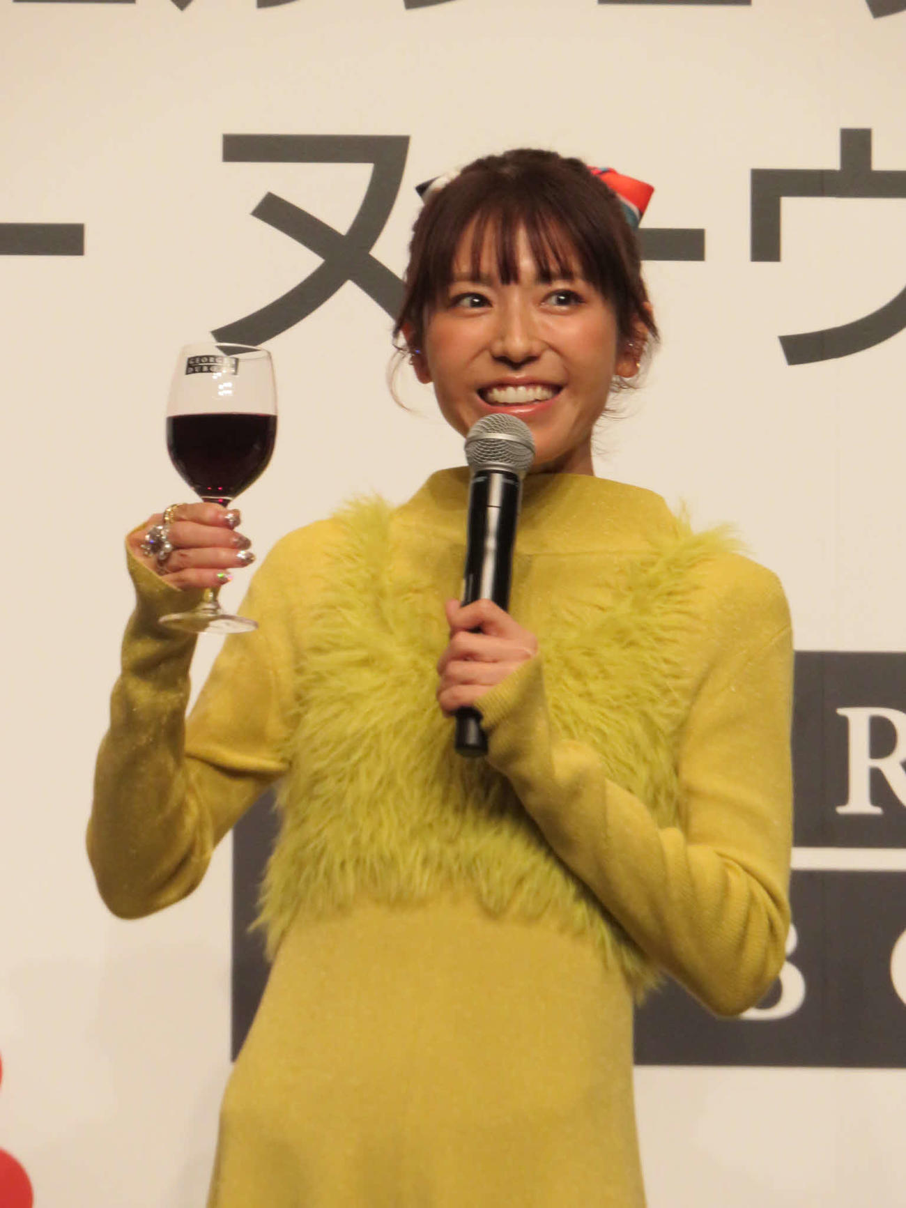 サントリー「ジュルジュデュブッフ　ボジョレーヌーヴォー2025」ヌーボウイーク1日宣伝部長に就任した若槻千夏