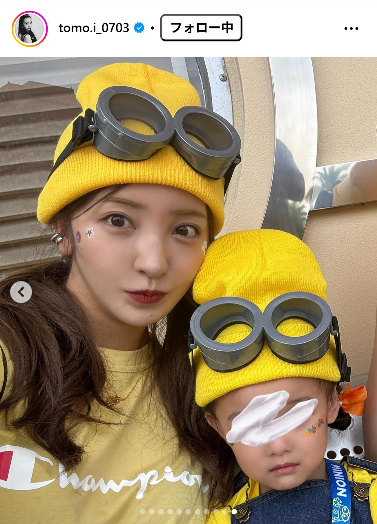 板野友美のインスタグラムから
