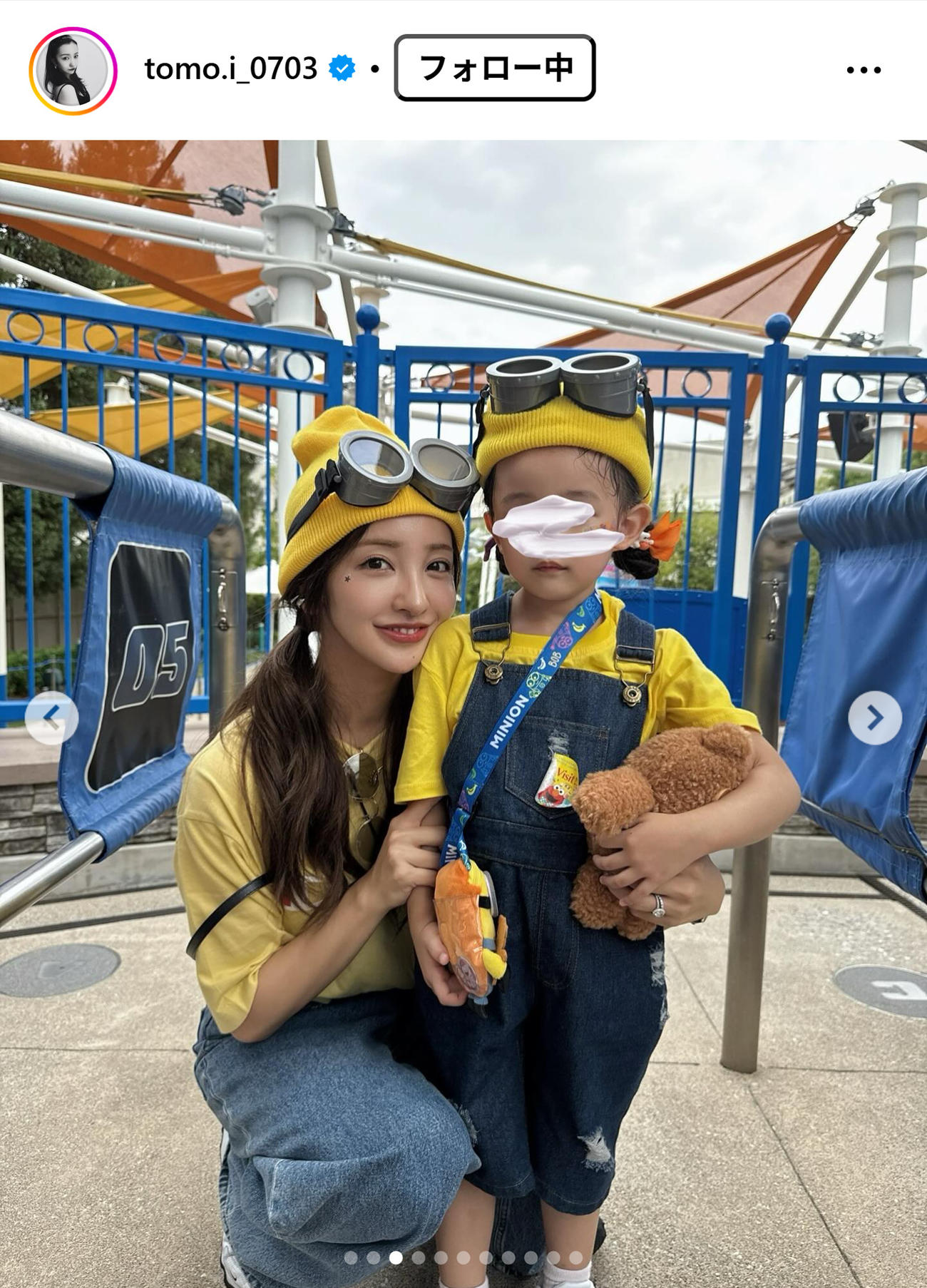 板野友美のインスタグラムから