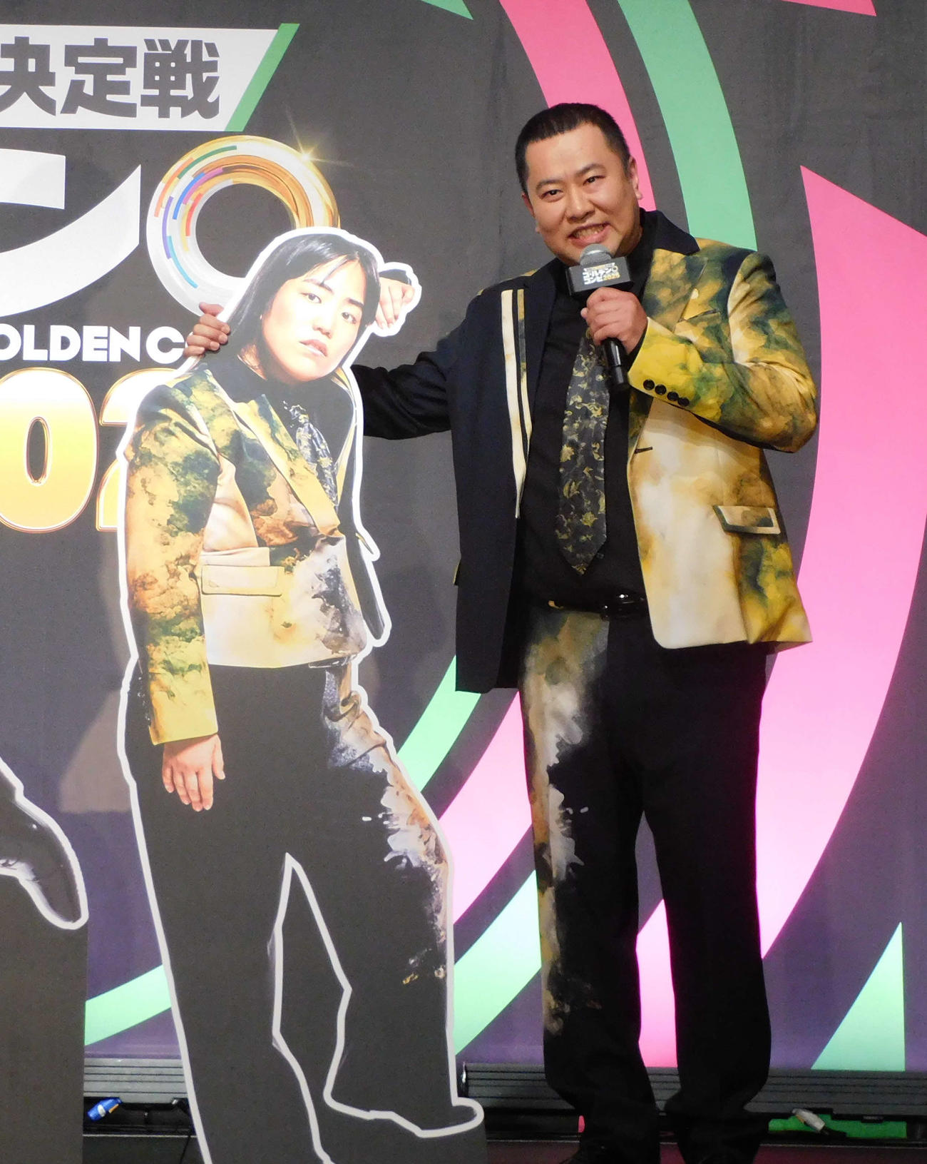 「最強新コンビ決定戦THEゴールデンコンビ2025」の配信記念イベントに出席したとにかく明るい安村（撮影・寺本吏輝）