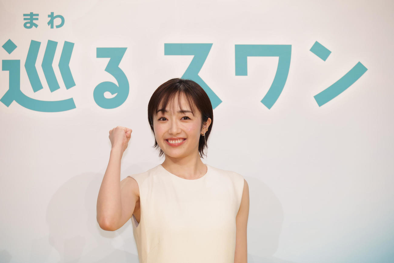 NHK連続テレビ小説「巡るスワン」主演の森田望智（撮影・中島郁夫）