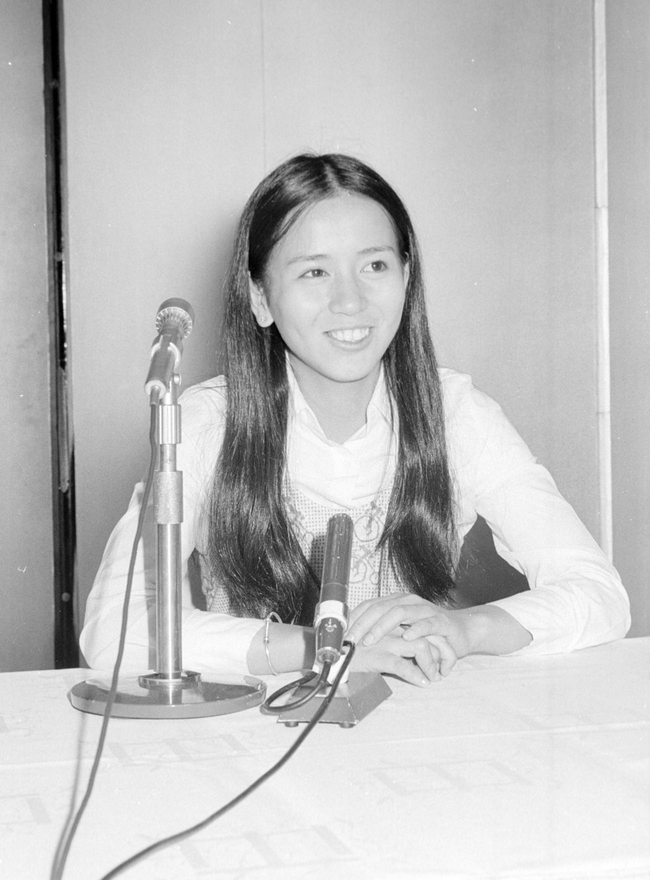 南沙織さん（1974年3月撮影）