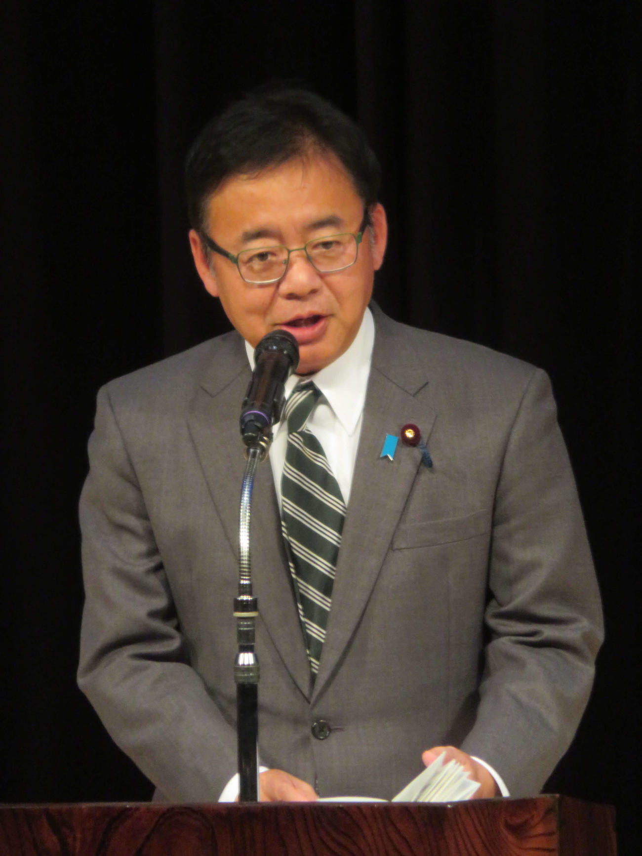 第4回「FIDA GOLD CUP 2025」に出席した上野賢一郎厚生労働大臣写真（撮影・川田和博）