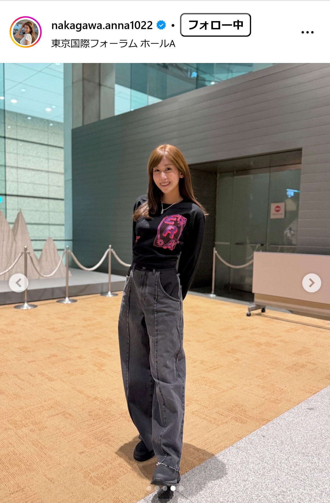 中川安奈のインスタグラムから