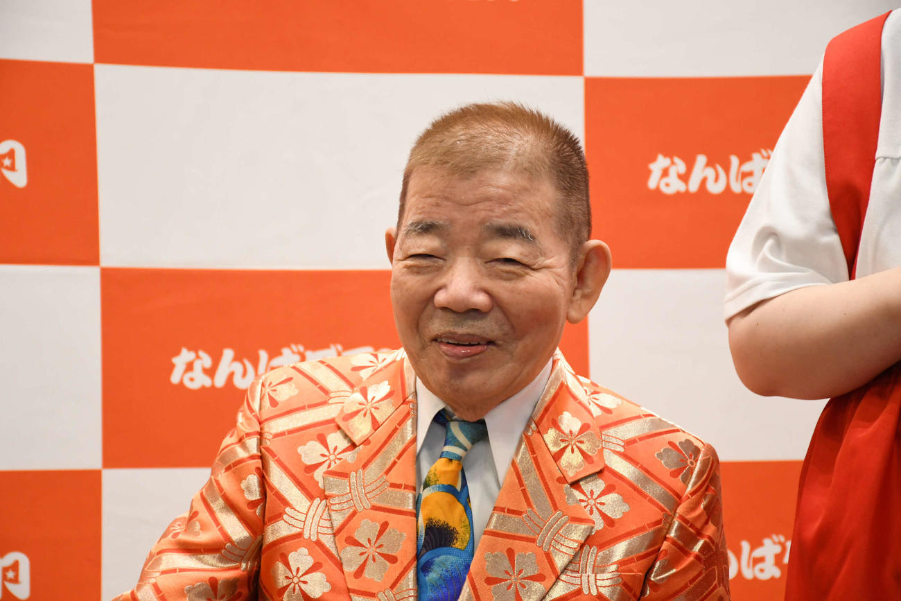 「なんばグランド花月　38周年キャンペーン」イベントに登場した池乃めだか（撮影・阪口孝志）