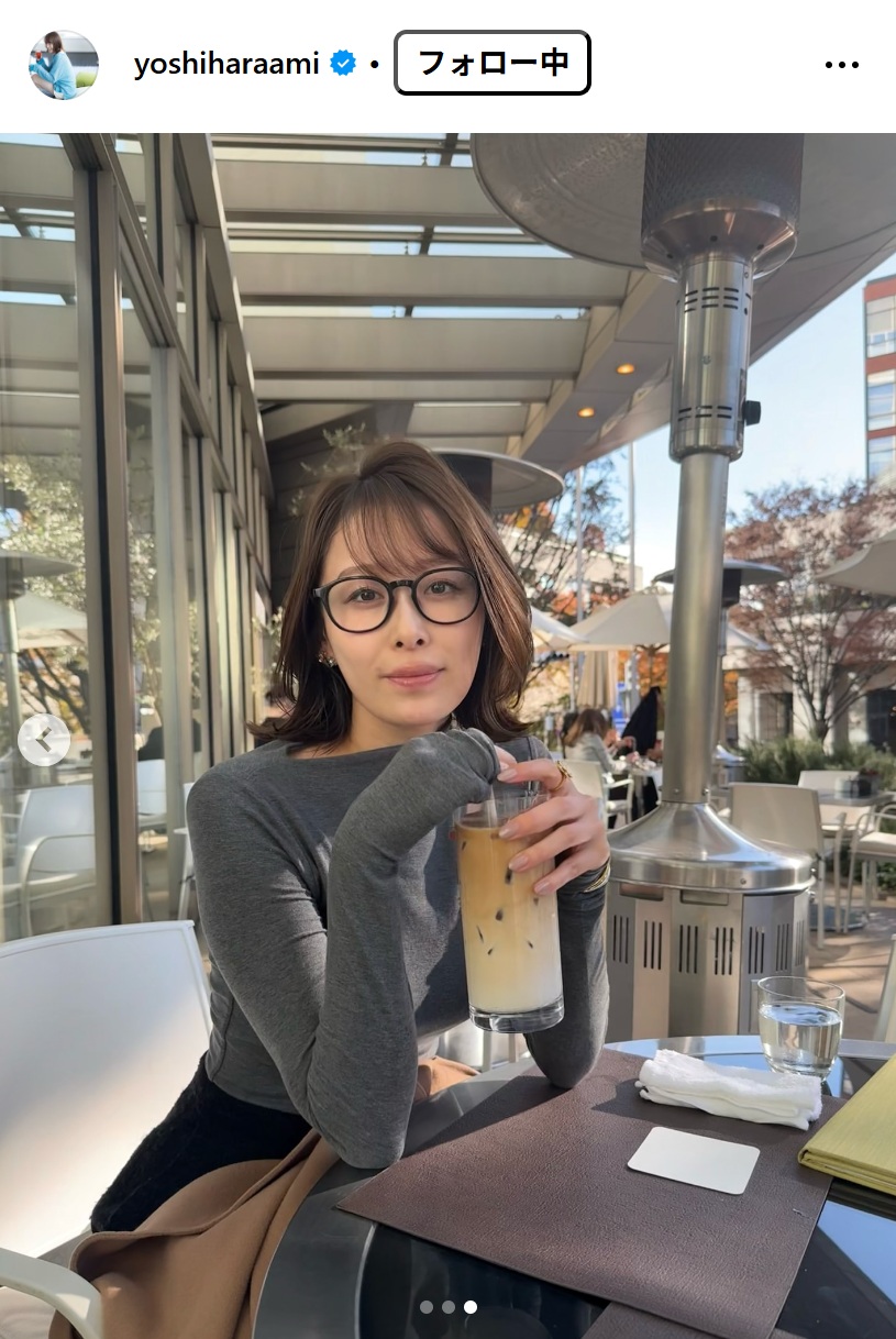 良原安美アナのインスタグラムから