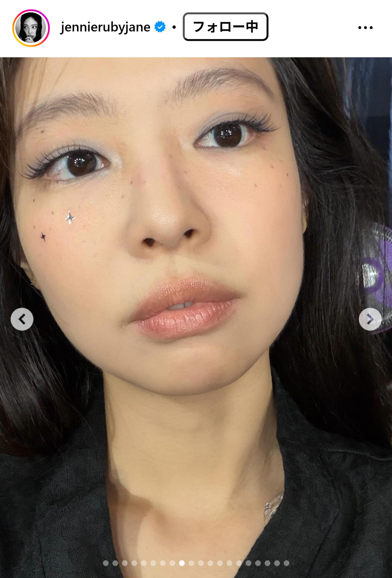 JENNIEのインスタグラムから