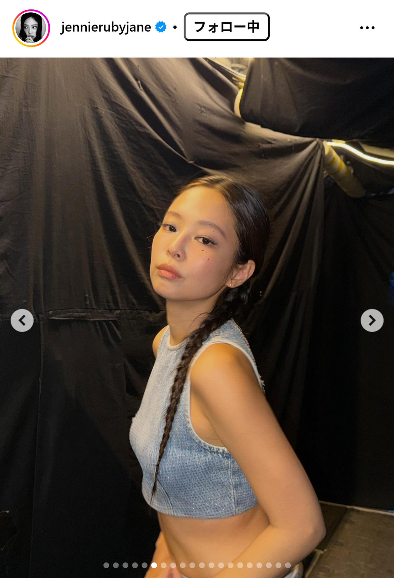 JENNIEのインスタグラムから