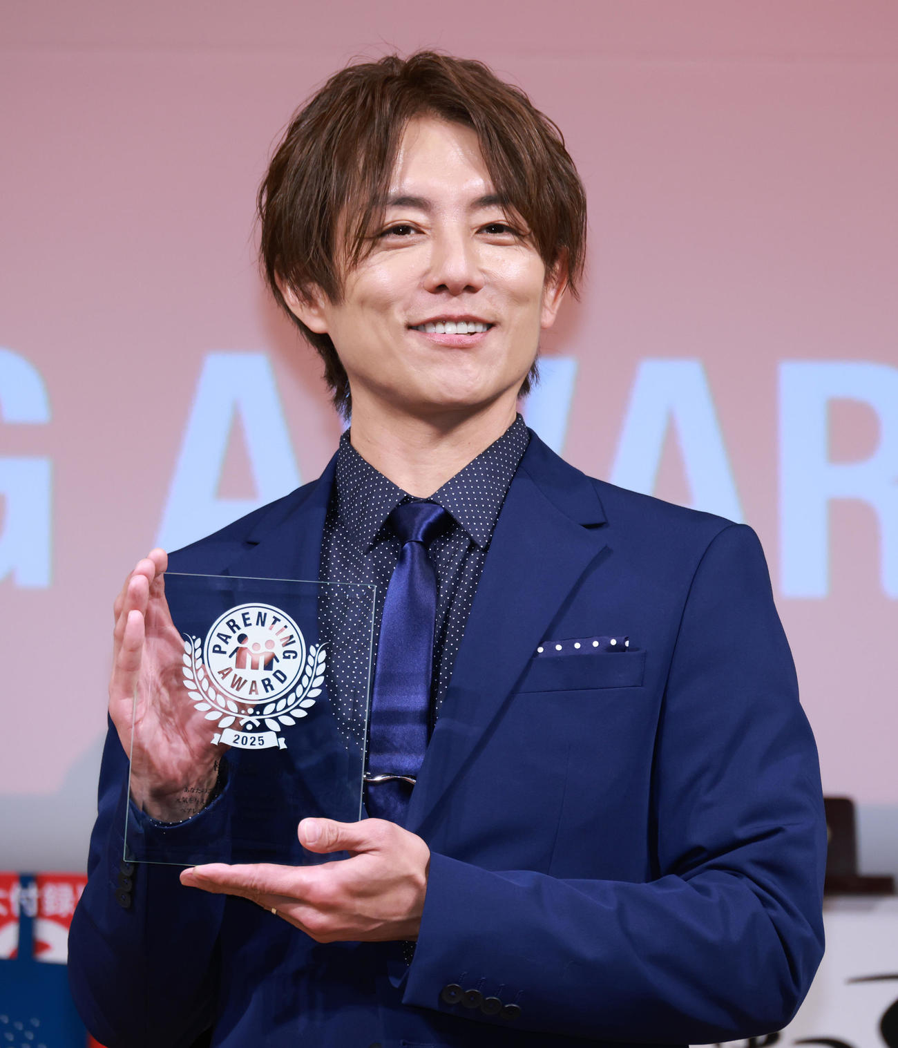 ペアレンティングアワードを受賞した杉浦太陽（撮影・中島郁夫）