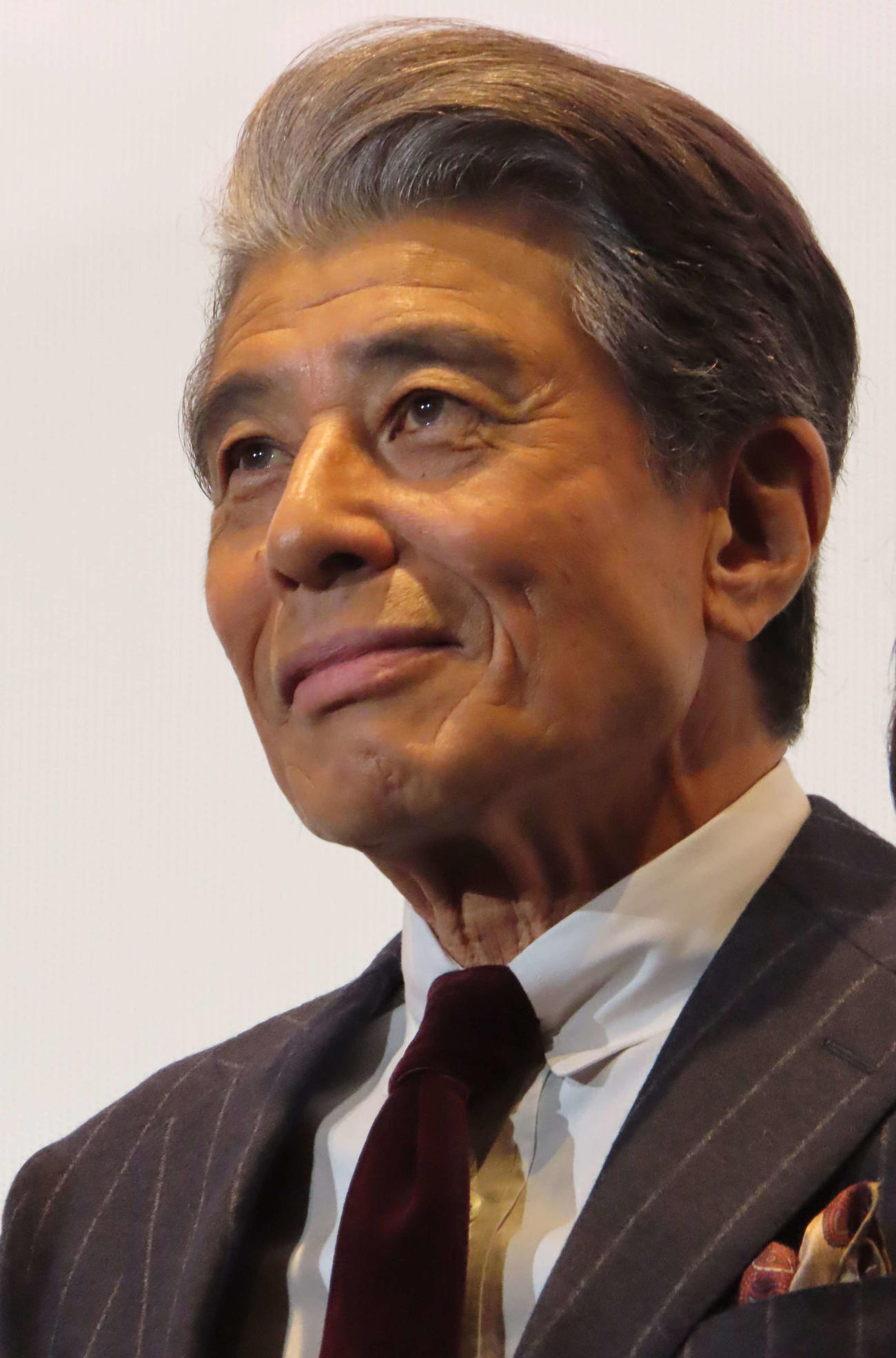 映画「港のひかり」の公開記念舞台あいさつに出席した舘ひろし