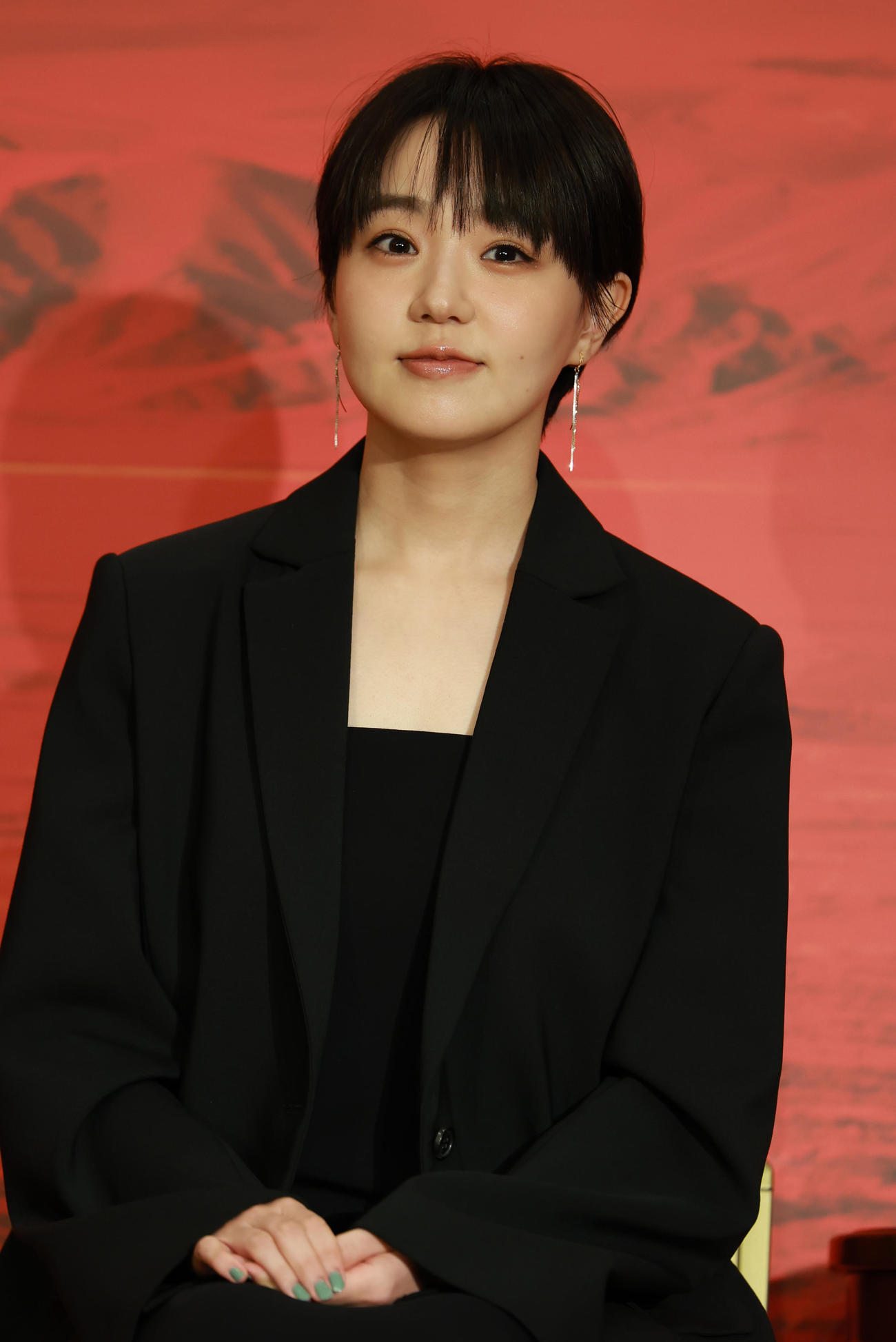 明治座の舞台「大地の子」制作発表に登場した奈緒（撮影・野上伸悟）