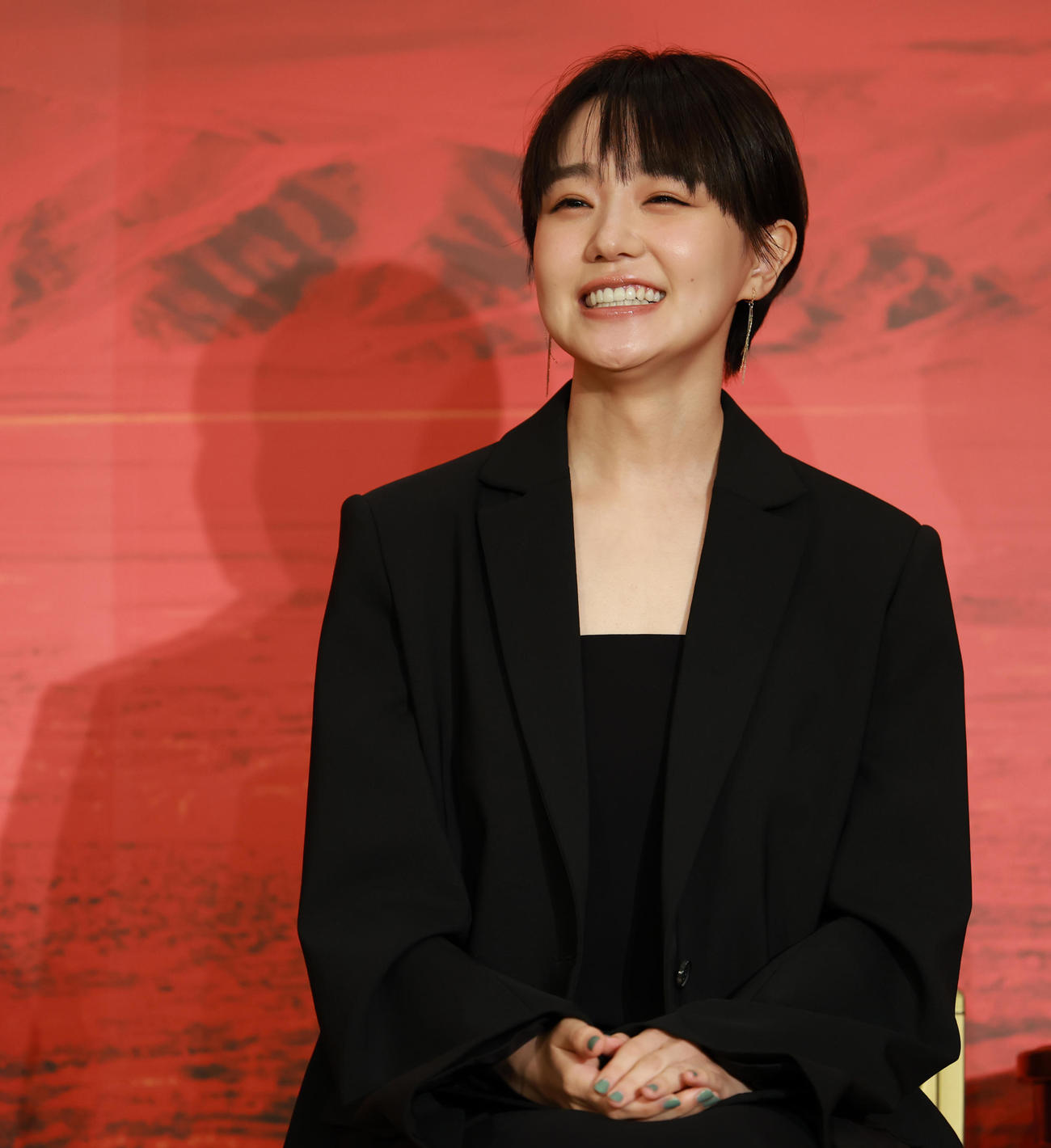 明治座の舞台「大地の子」制作発表に登場した奈緒（撮影・野上伸悟）