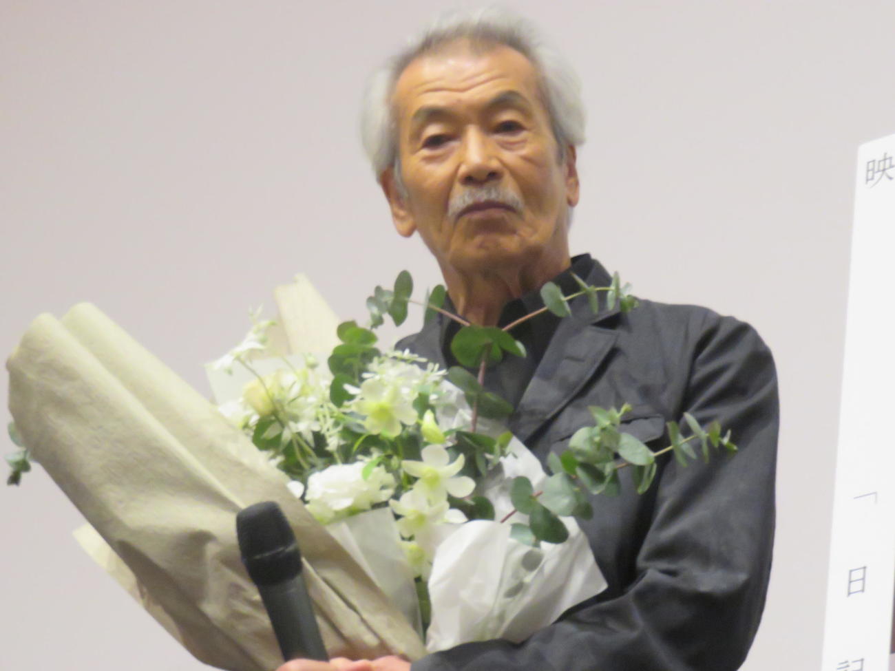 映画「Ryuichi Sakamoto：Diaries」の公開記念舞台あいさつに登壇した田中泯