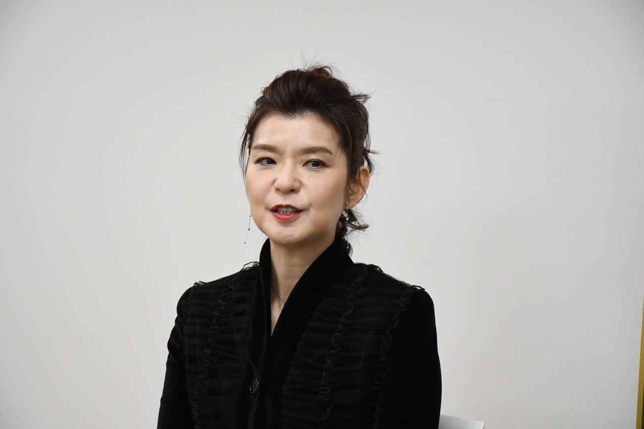 「エリザベート　TAKARAZUKA30thスペシャル・ガラ・コンサート」の取材会に出席した彩輝なお（撮影・阪口孝志）