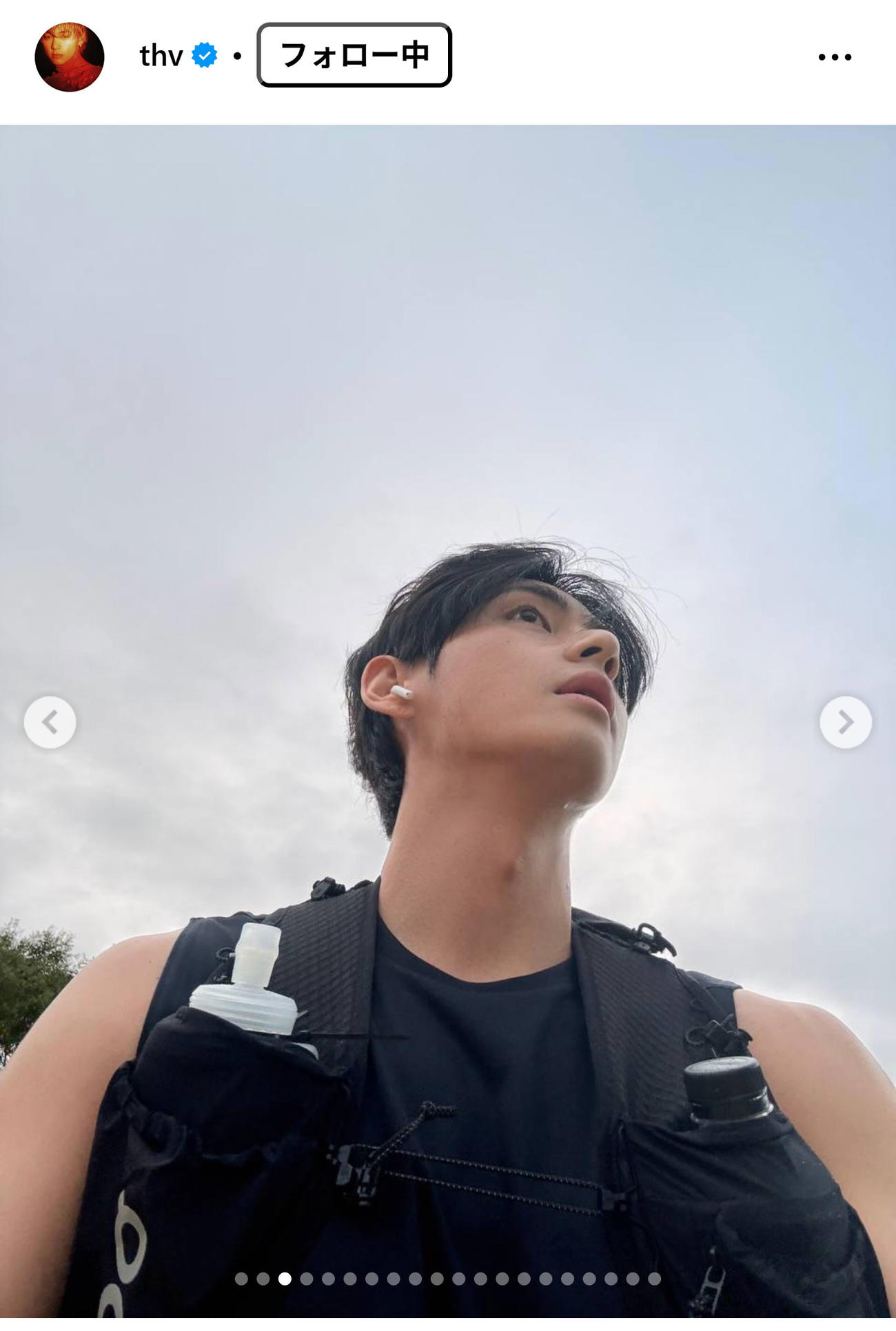 BTSのVのインスタグラムから