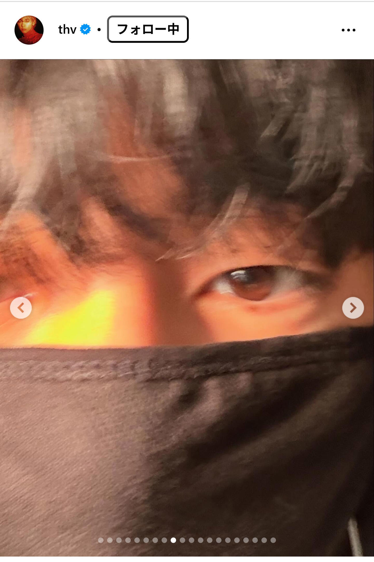 BTSのVのインスタグラムから