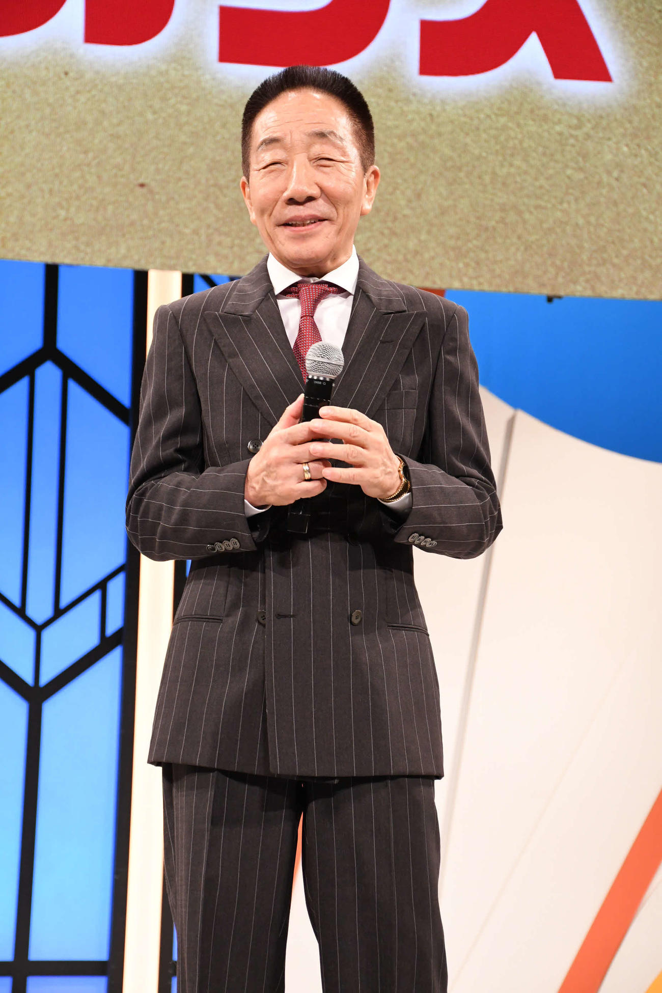 よしもと漫才劇場11周年を喜ぶ中田カウス（撮影・阪口孝志）