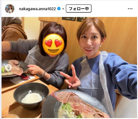 中川安奈のインスタグラムから