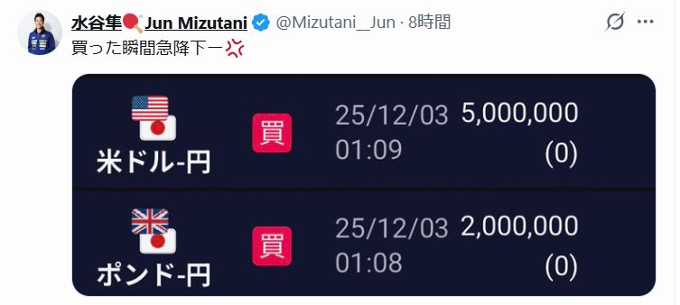 水谷隼氏のXから