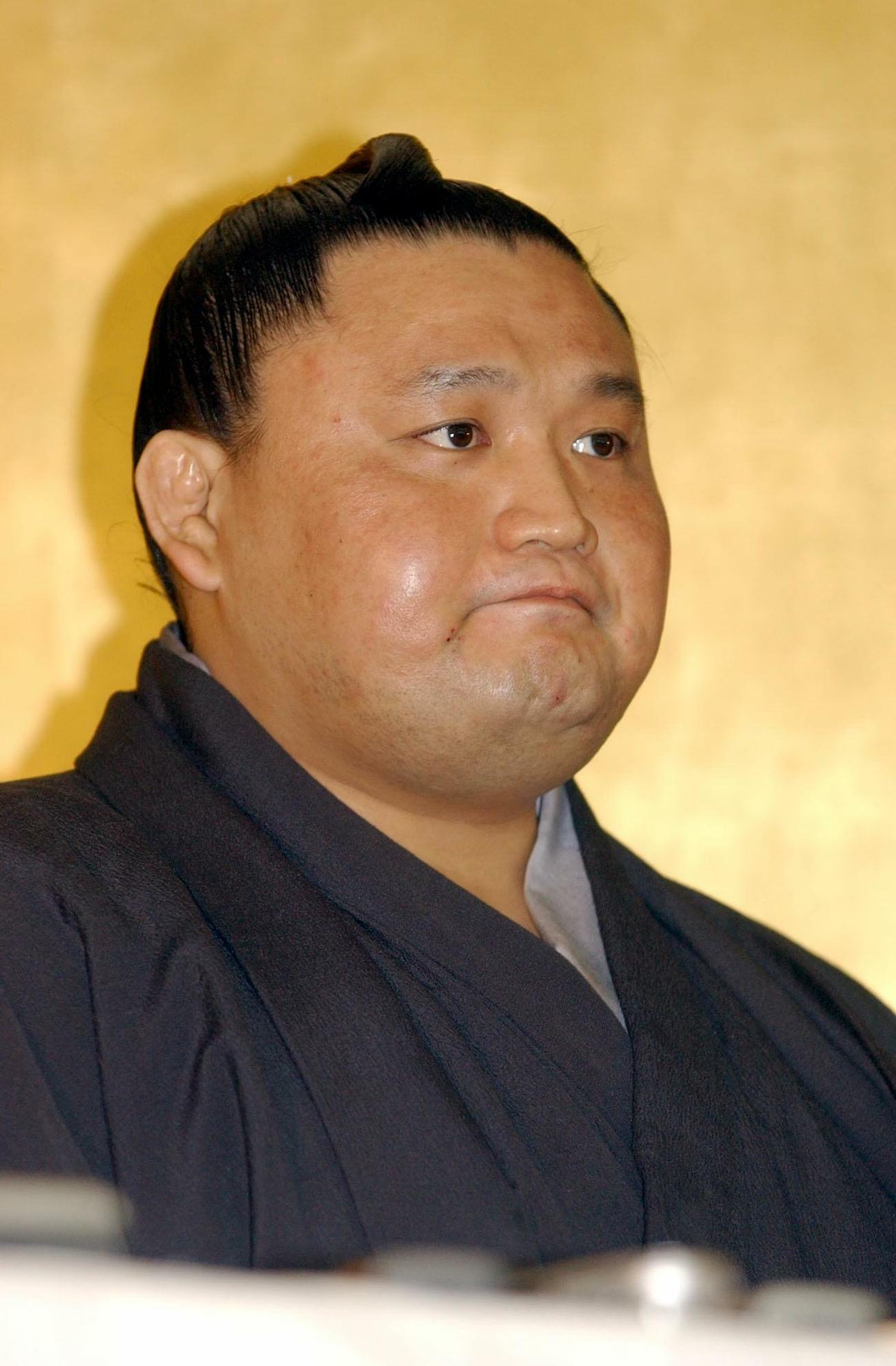2003年1月20日　引退を表明した貴乃花