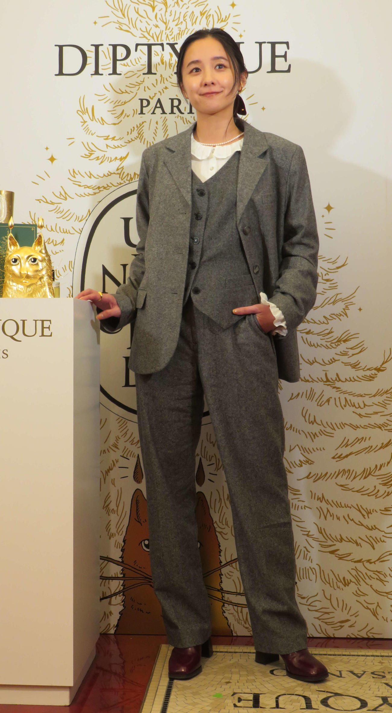 「ディプティックホリデーポップアップ」オープニングイベントに参加した堀田真由