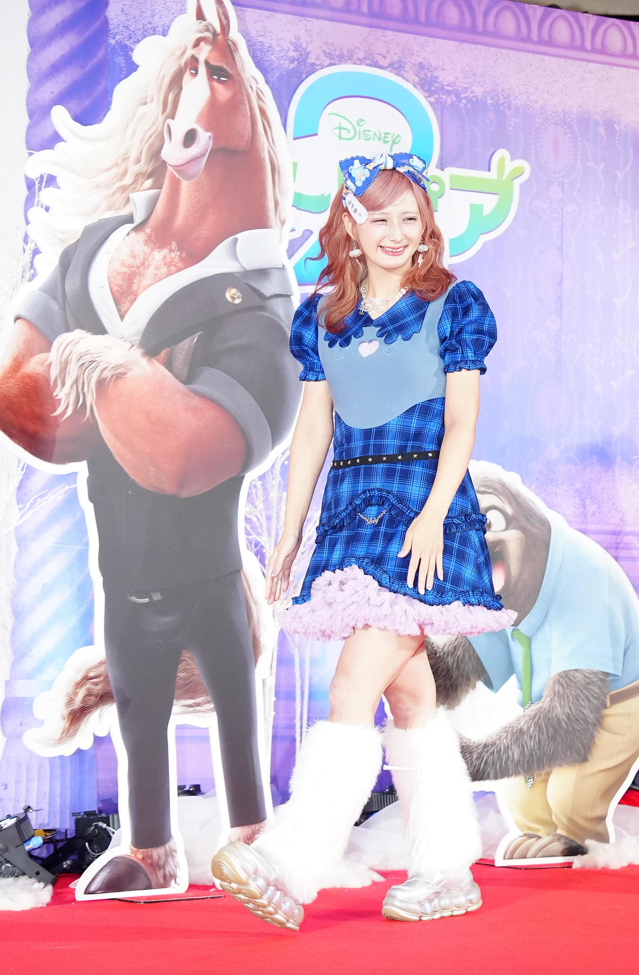 映画「ズートピア2」前夜祭イベントに臨むしなこ（撮影・江口和貴）