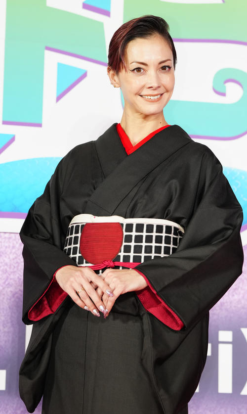 映画「ズートピア2」前夜祭イベントに臨む土屋アンナ（撮影・江口和貴）