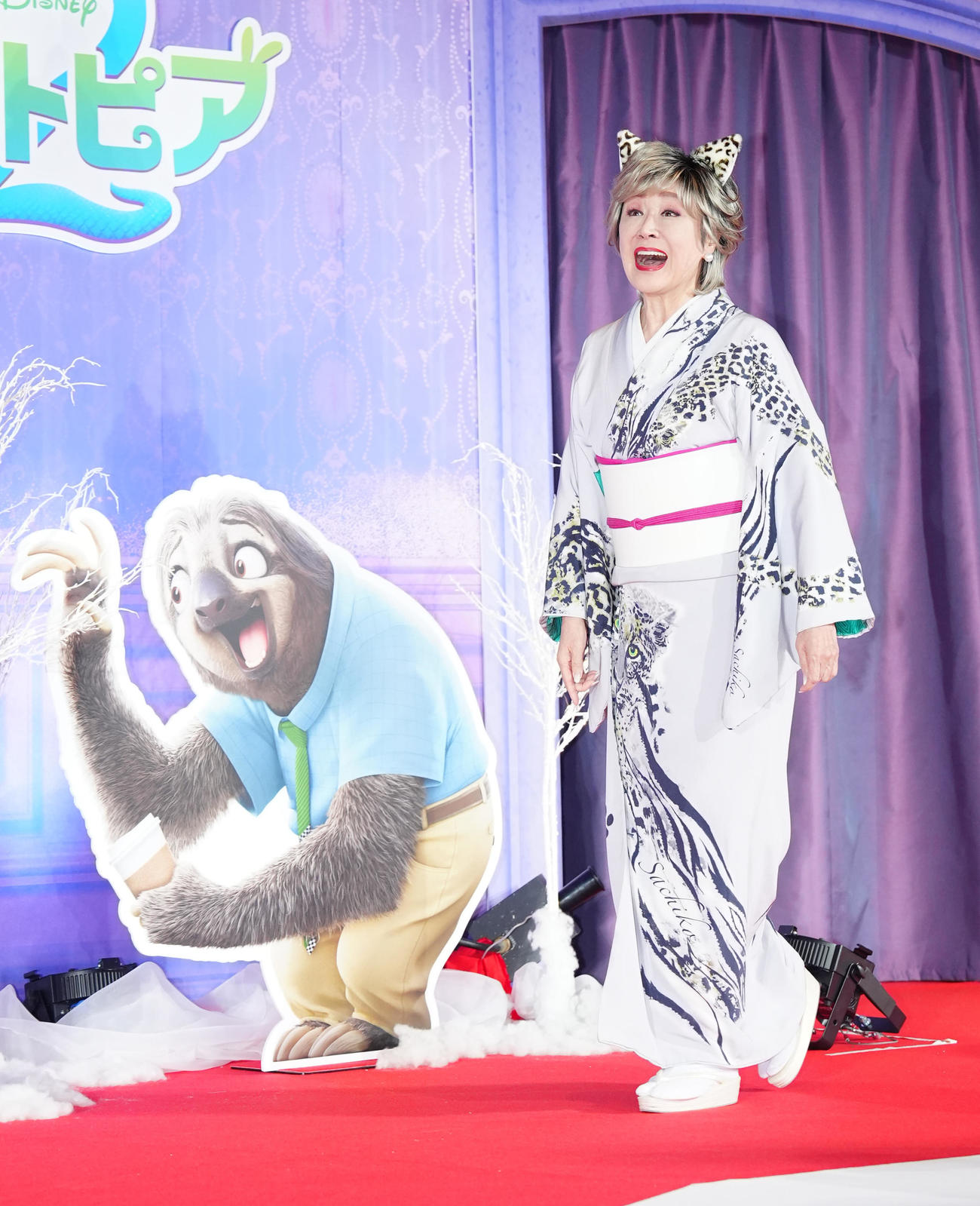 映画「ズートピア2」前夜祭イベントに臨む小林幸子（撮影・江口和貴）