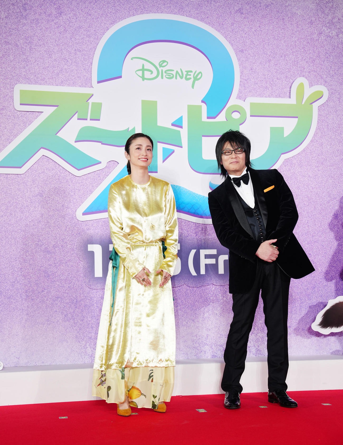 映画「ズートピア2」前夜祭イベントに臨む上戸彩（左）と森川智之（撮影・江口和貴）