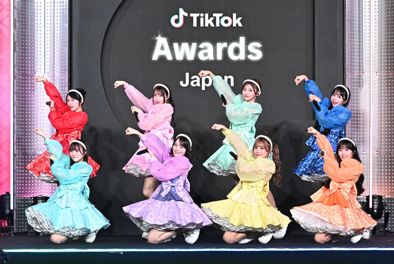 「TikTok Awards Japan」2025でパフォーマンスを披露するCUTIE STREET（撮影・千葉一成）