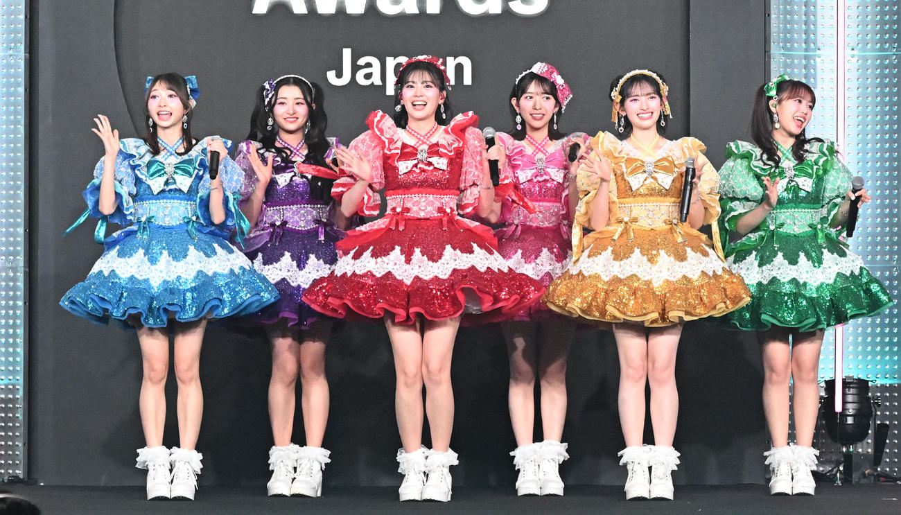 「TikTok Awards Japan」2025に登場した超ときめき♡宣伝部（撮影・千葉一成）