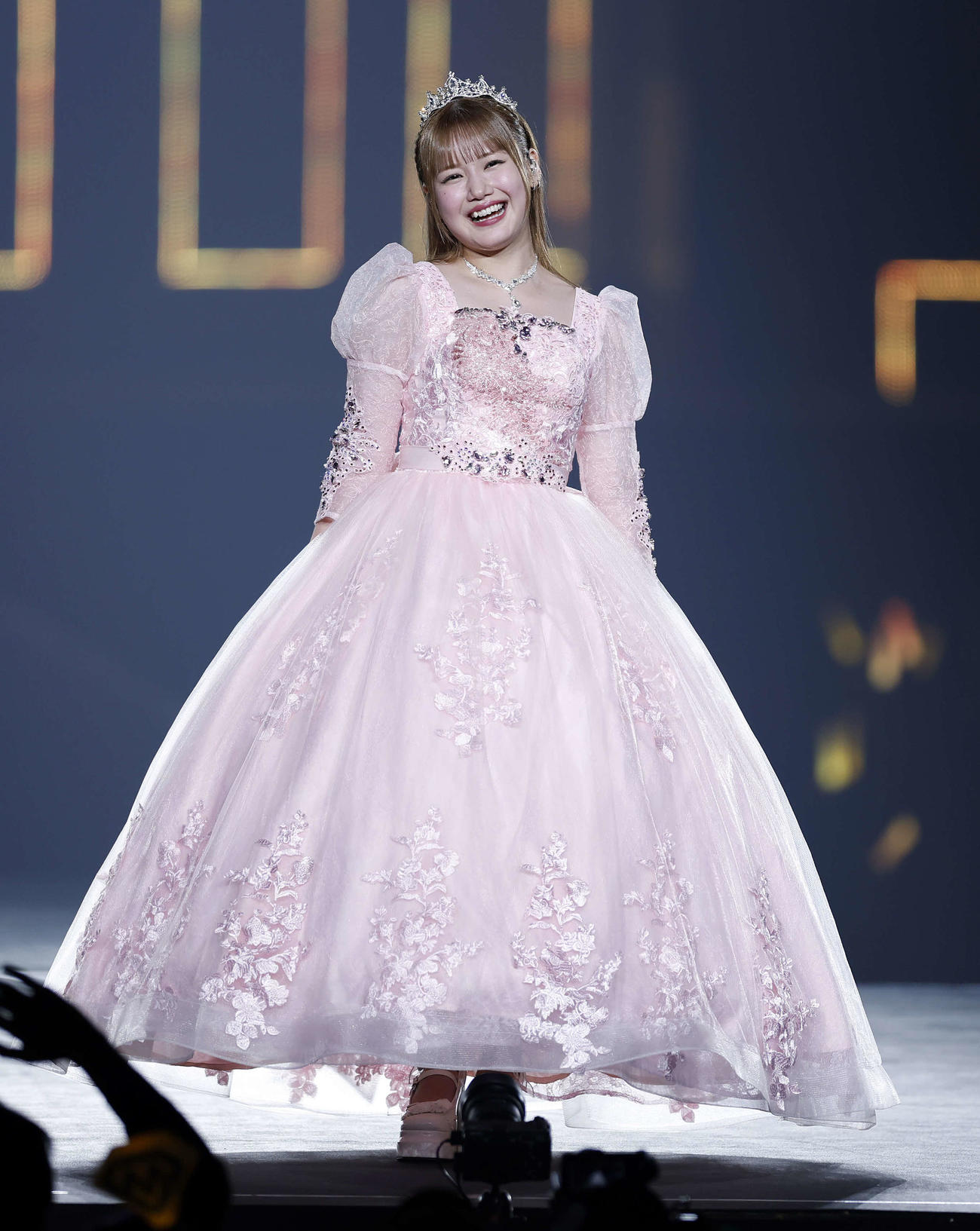 モーニング娘。’25　コンサートツアー秋　～Movin’Forward with Hope～　羽賀朱音・横山玲奈　卒業スペシャル　アンコール後、笑顔を見せる横山玲奈（撮影・山本朝陽）