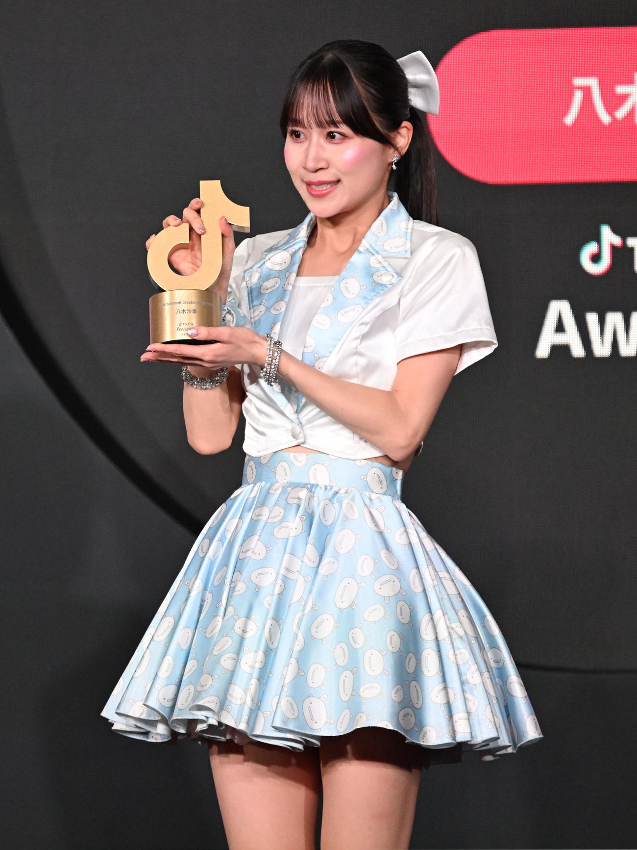 「TikTok Awards Japan」2025で表彰を受けた八木沙季（撮影・千葉一成）
